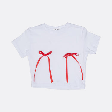 SUCATTA - RIBBON BABY TEE WHITE