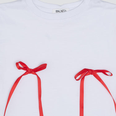 SUCATTA - RIBBON BABY TEE WHITE