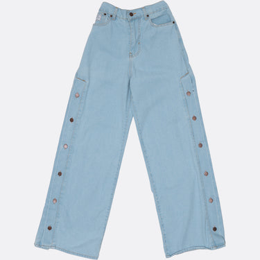 SVH - JUNHO WIDE LEG PANT IN WASHED LIGHT BLUE