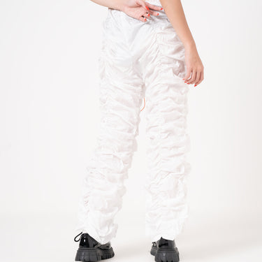SUCATTA - Y2K RUCHED CARGO PANTS IN WHITE