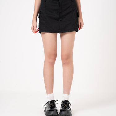 THREEK - BRIE JOGGER MINI SKIRT - BLACK