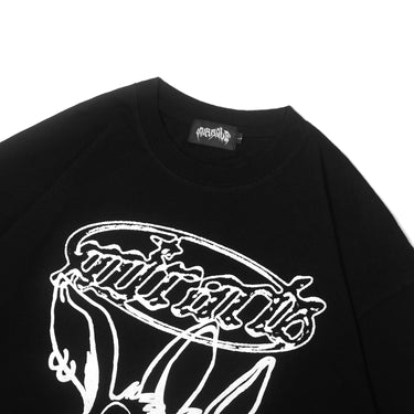 MIRACLE MATES - Chetna Black Washed Longsleeve Oversized T Shirt