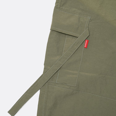 HAVOC - TENZ OLIVE GREEN NYLON PARACHUTE CARGO BALOON PANTS