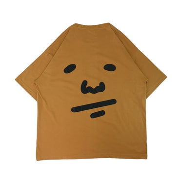 PEANUT STAIN - Peanut Face Brown Oversized Tshirt
