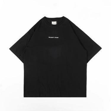 PEANUT STAIN - Clothesline Black Oversized Tshirt