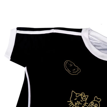 PEANUT STAIN - Team Black Crop Top Jersey