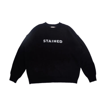 PEANUT STAIN - Stained Black Oversized Knit Sweater