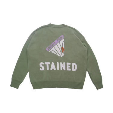 PEANUT STAIN - Stained Green Oversized Knit Sweater