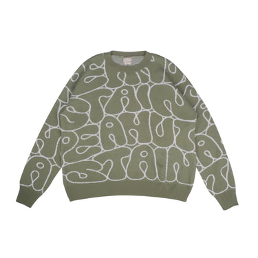 PEANUT STAIN - All Over Wasabi Oversized Knit Sweater