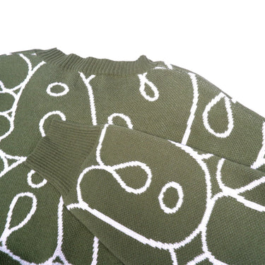PEANUT STAIN - All Over Wasabi Oversized Knit Sweater