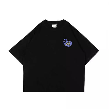 PEANUT STAIN - Missing shopping bag black boxy oversized tshirt