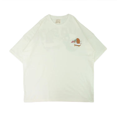 PEANUT STAIN - Invasion Ivory Wide Shoulder Oversized Tshirt