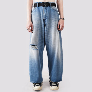 PEANUT STAIN - Overtime Light Blue Baggy Jeans